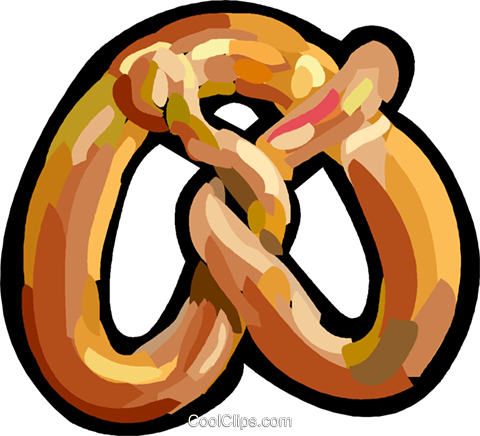 Pretzel Royalty Free Vector Clip Art Illustration Vc048281 - Pretzel Clip Art (480x436)