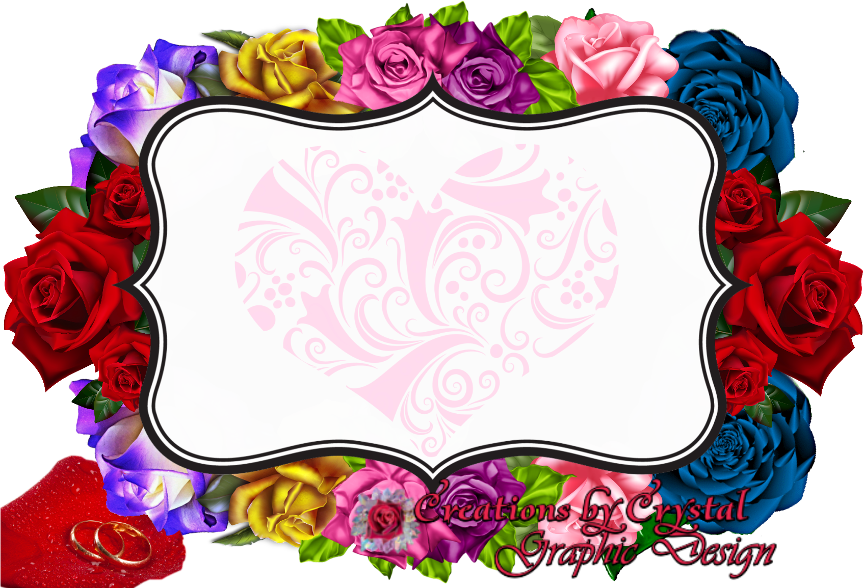 Wedding Cbycgraphicdesign Custom Borders Floral, Creations - Border Designs Flowers Cut Outs (1703x1161)