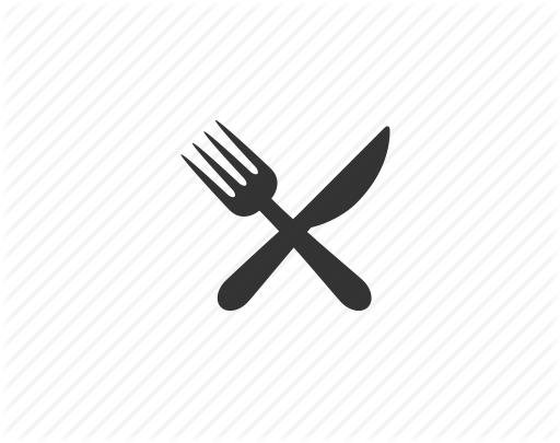 Fork And Knife Thin Outline - Knife (512x405)