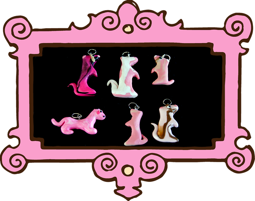 Pink Ferret Sticker - Frame Clipart (1000x787)