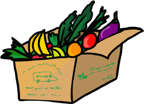 Food Clipart Bin - Gift Basket (600x436)