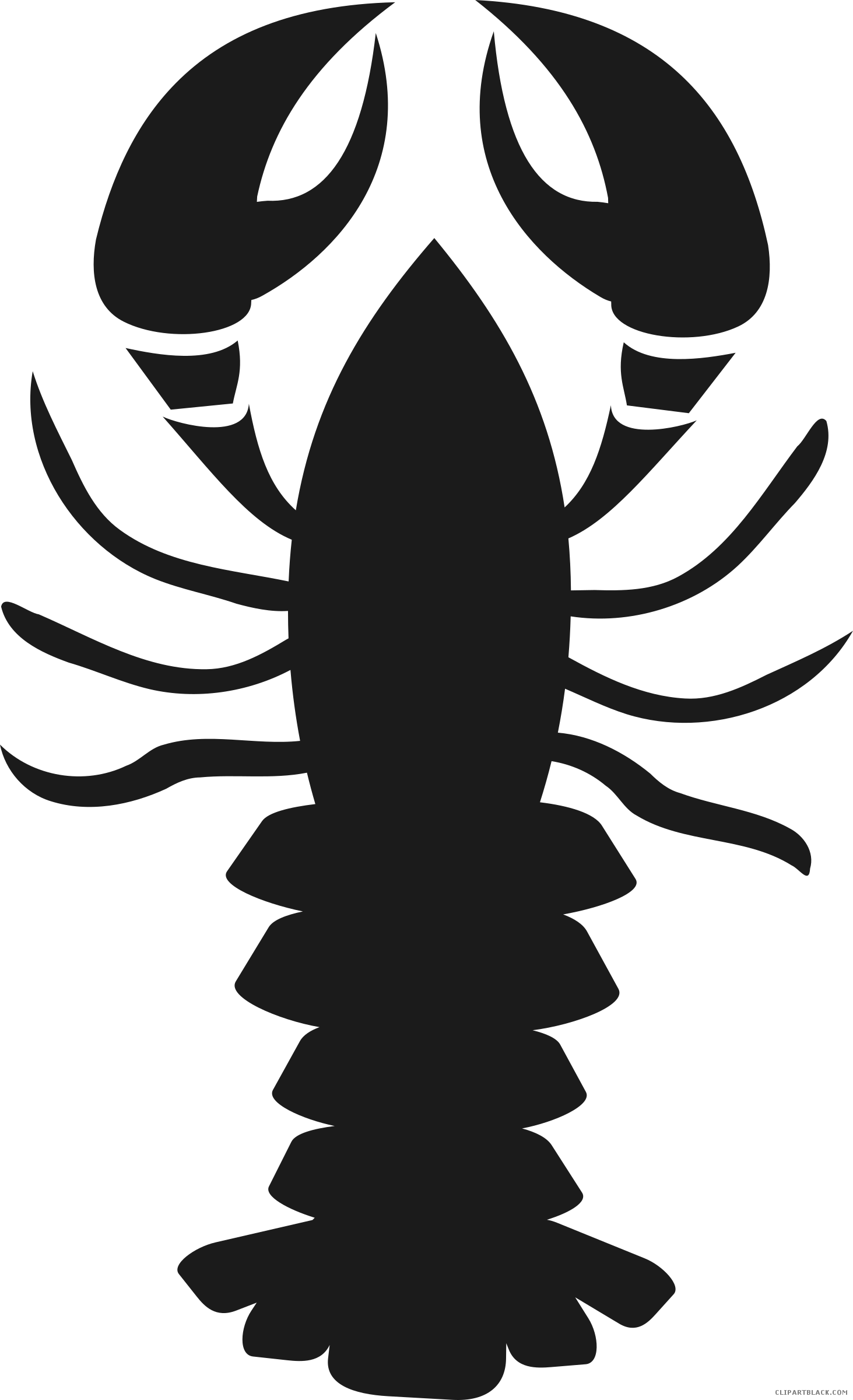 Lobster Animal Free Black White Clipart Images Clipartblack - A&t Designs Classic Red Lobster (b) 1.25" Pinback (1463x2400)