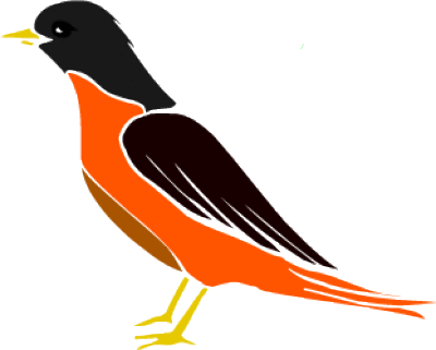 Robin Clipart Wisconsin - Connecticut Bird (400x321)