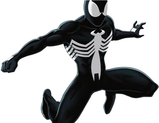 Spider Man Clipart Balck - Venom Hombre Araña Negro (640x480)