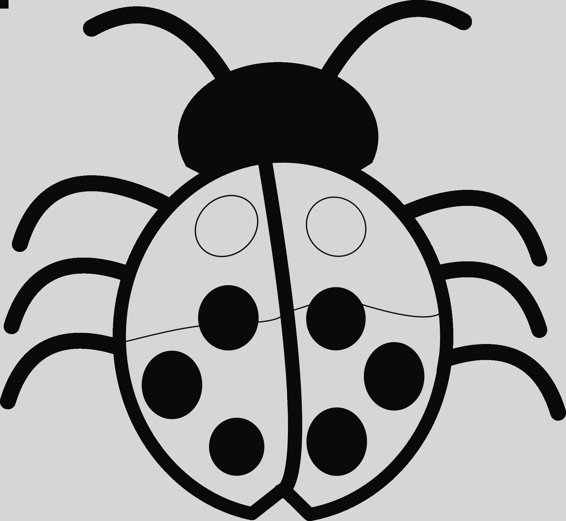 Ladybug Clip Art Black And White Ladybugs Clipart Black - Ladybug Clip Art Black And White Ladybugs Clipart Black (1979x1822)