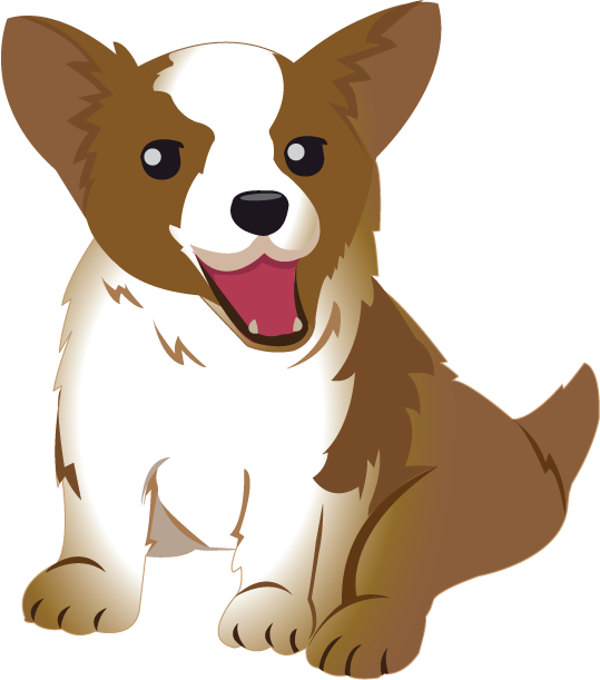 Puppy Clipart Corgi - Clipart Corgi Dog Png (539x611)