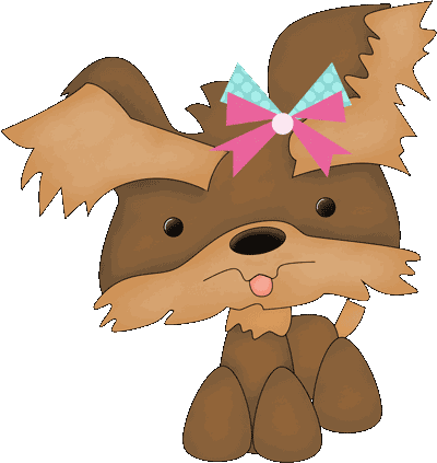 Puppy Clipart Animated - Chorkie Dog Clip Art (400x423)