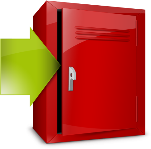 Red Locker Download Icon, Png Clipart Image - Graphic Design (512x512)