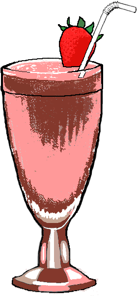 Milkshake Clipart Cute - Milk Shake Em Desenho (378x661)