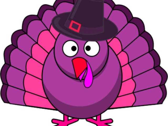 Turkey Clipart Pink - Turkey Bird Cartoon (640x480)