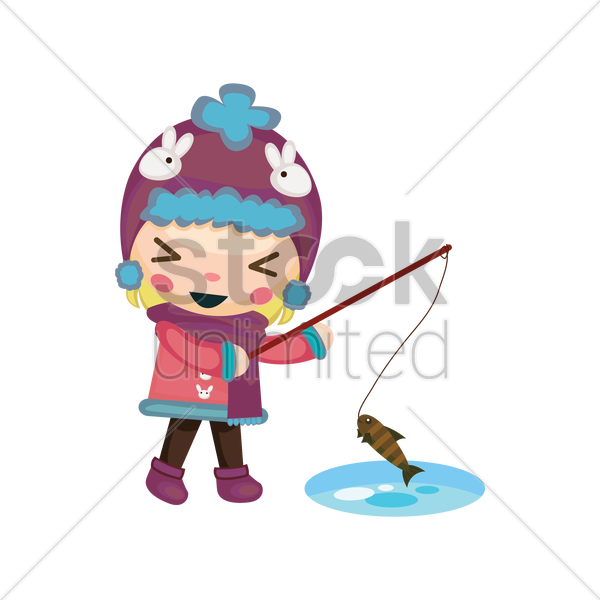 Little Girl Clipart Fishing Png - Rocket (600x600)
