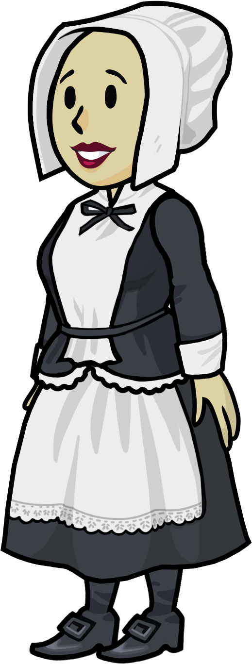 Fos Pilgrim-female - Clip Art (764x1452)
