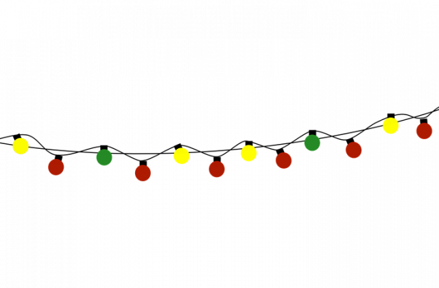 String Christmas Lights Clip Art Image Size 960 X 480 - Fairy Lights No Background (640x420)