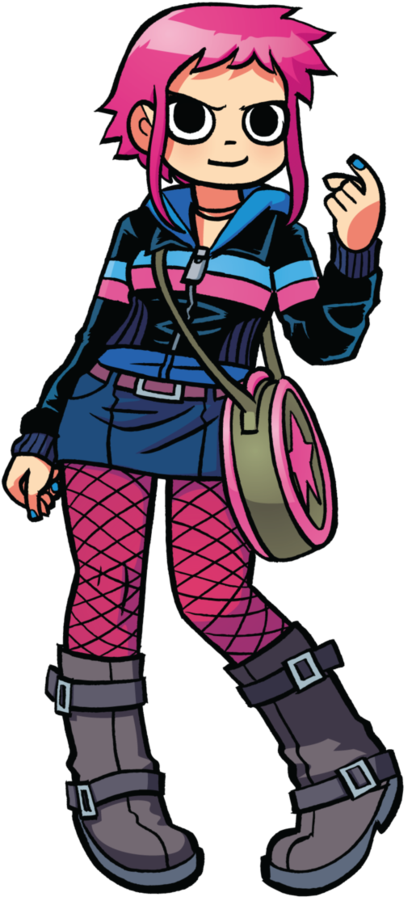 Paintings - Ramona Flowers Comic Pink (727x1098)