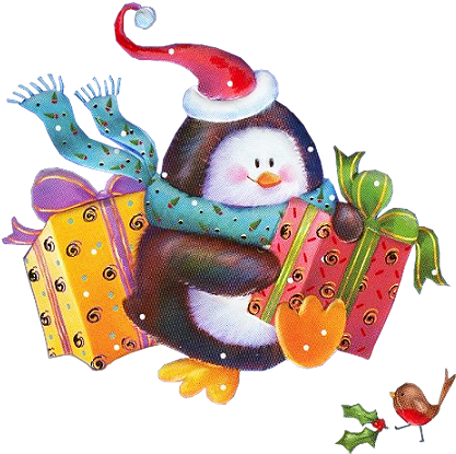 Christmas Penguins - Pingouin Noël (438x424)