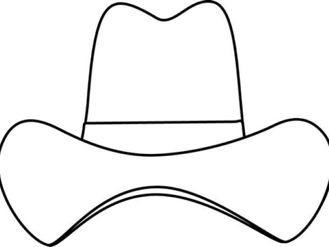 Cowboy Hat Clipart Hatblack - White Silhouette Of Cowboy Hat (640x480)