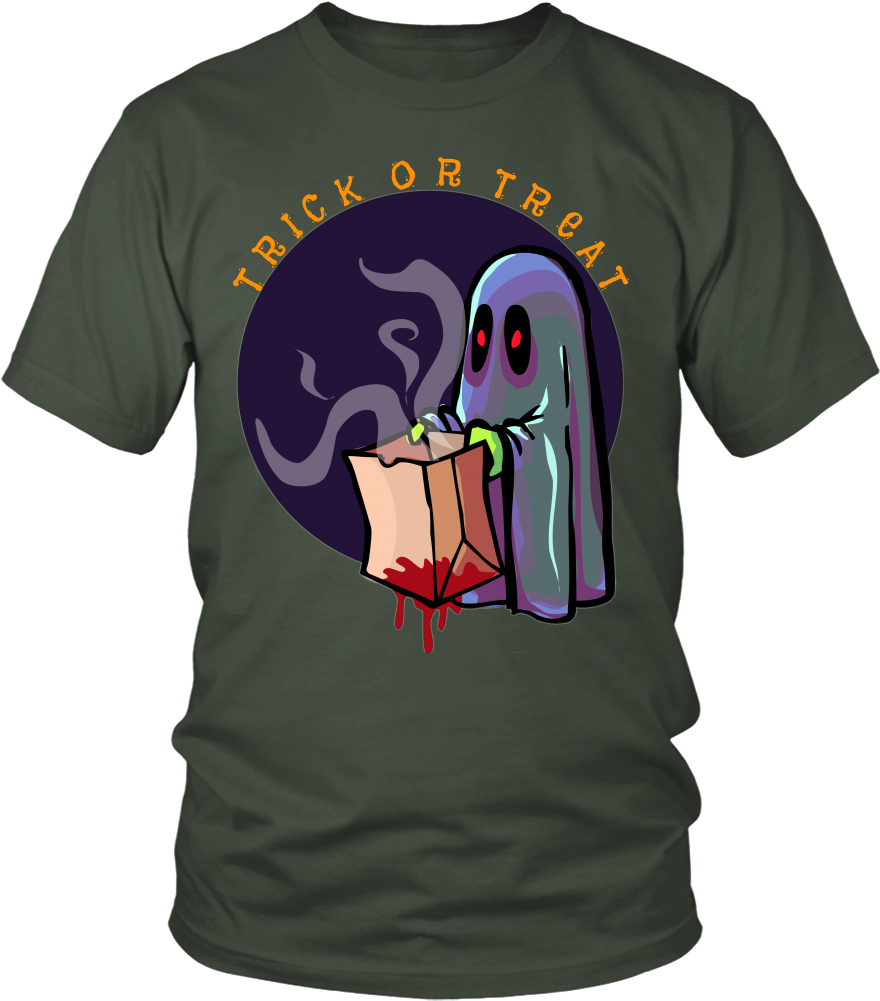 Hi Folks This Cool Ghost With It's Bloody "trick Or - Ethereum Mining T Shirt (1000x1000)