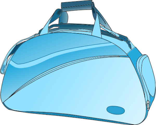 Pink Bag - Duffle Bag Clip Art (600x481)