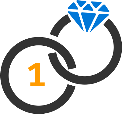 One Married Couple Has Met In 2u-supported Programs - Black Diamond Solitaire Earrings 1 Cwt 10 K Yellow (400x400)