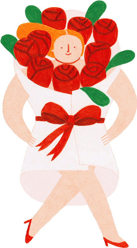 Valentines Day Love Sticker By Eleonora Arosio - Illustration (628x961)