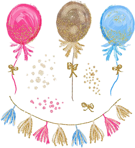 Https - //b - Top4top - Net/p 4947amse2 - Watercolor Glitter Balloons Png (564x738)