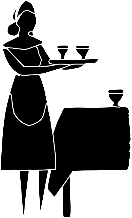Restaurant Clipart Transparent - Waitress Clipart Transparent (436x720)
