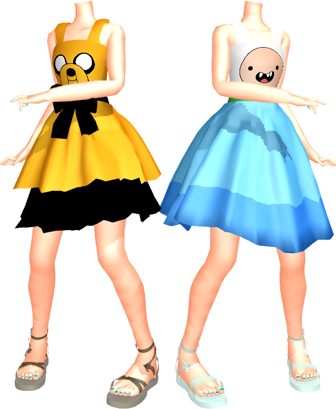 Mmd Adventure Time With Finn And Jake Dresses Dl By - Jake Adventure Time Manga (720x1080)