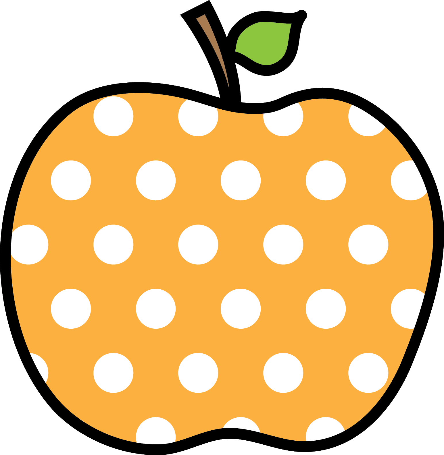 Que Te Como*✿* - Polka Dotted Apples (1545x1585)