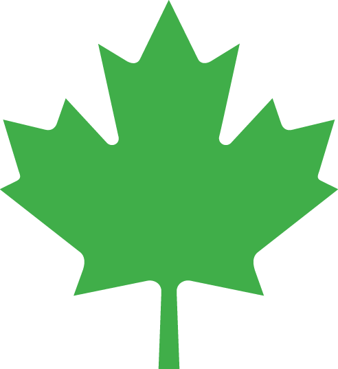 Green Maple Leaf - Leaf On The Canadian Flag (492x537)