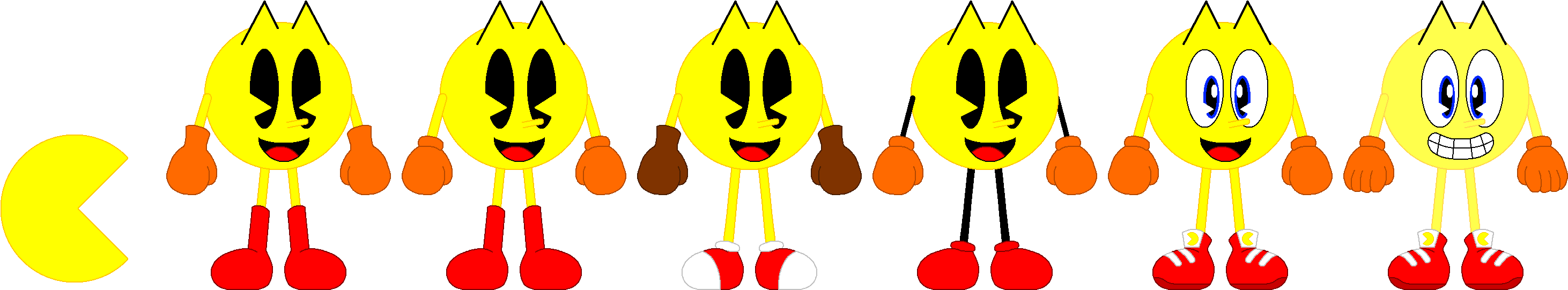 Pac Man Variations By Cheezn64x Pac Man Variations - Pac-man (3050x600)