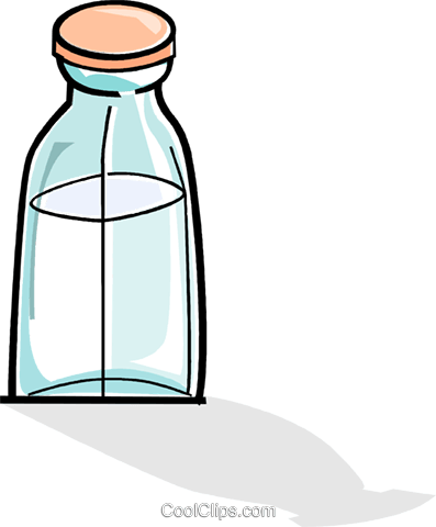 Bottle Of Milk Royalty Free Vector Clip Art Illustration - Bottle Of Milk Royalty Free Vector Clip Art Illustration (397x480)