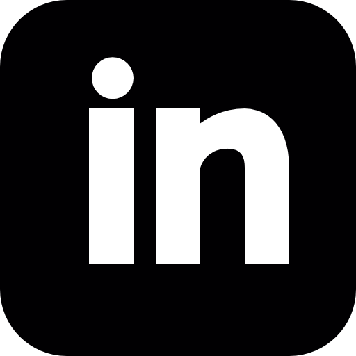 Linkedin Logotype Button Free Icon - Linkedin Logo B&w (512x512)