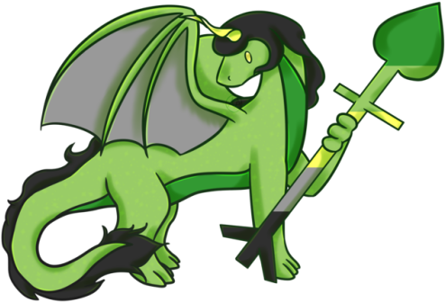 Aromantic Aromantism Dragons Green Dragon Digital Art - Cartoon (500x359)