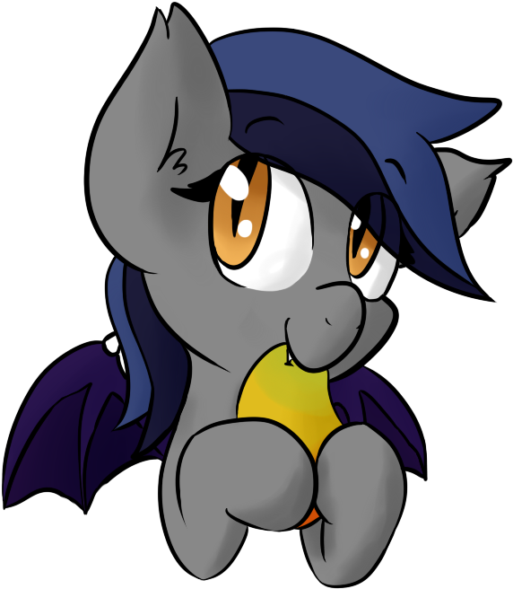 Candelight, Bat Pony, Cute, Food, Mango, Oc, Oc - Cartoon (580x674)