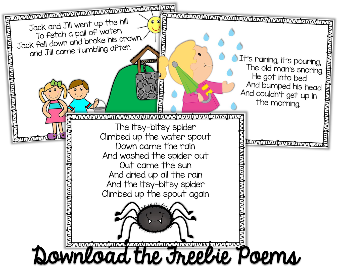 Freebie Kindergarten Weekly Poems - School (1349x1141)