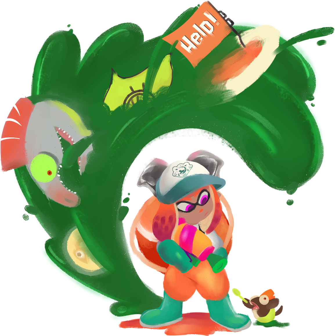 #artistsontwitter #digitalart #art #splatoon2 #splatoon - Cartoon (1200x1200)