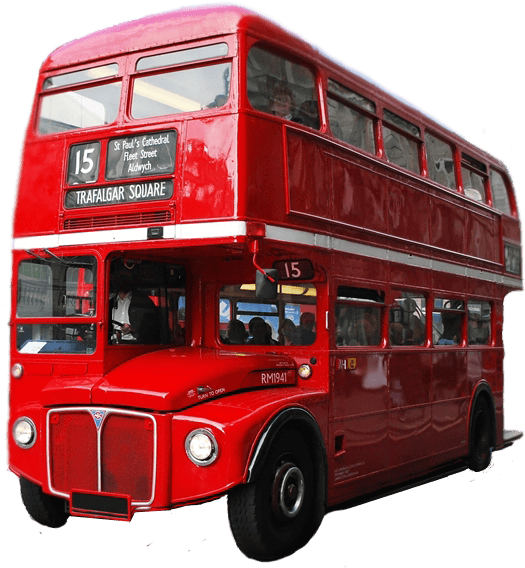 Broken Bus - Red Double Decker Bus London (586x600)