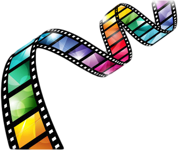 Film-sample Clipped Rev - Colourful Film Reel (450x326)