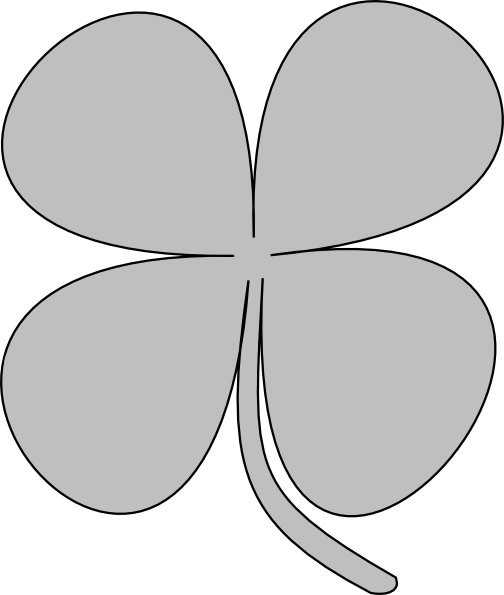 Shamrock Outline Clip Art - Štvorlístok Obrázok (504x595)