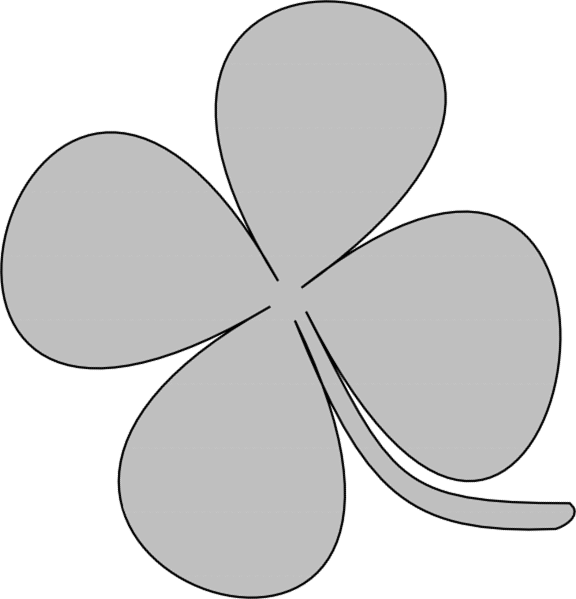 Shamrock Clip Art Outline For Kids - Clip Art (576x599)