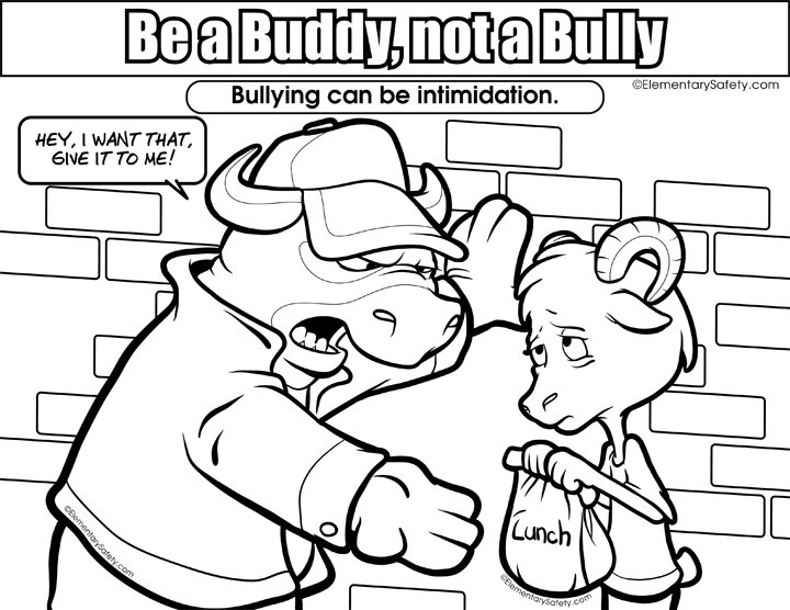 Bullying Color Worksheet Coloring Be Buddy Not Bully - No Bullying Colour (720x556)