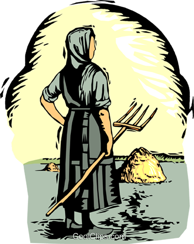 Farm Scene Royalty Free Vector Clip Art Illustration - Clip Art (381x480)