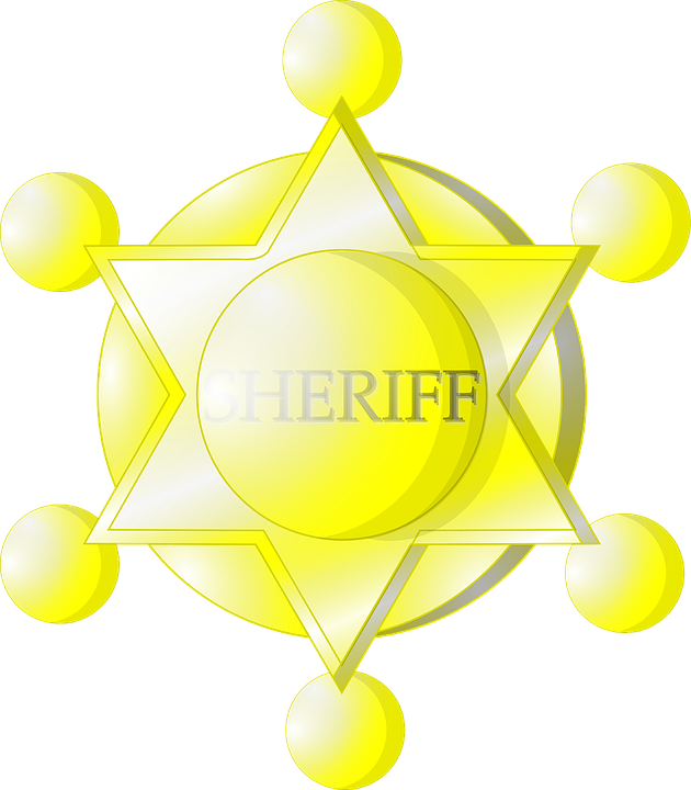 Collection Of Sheriff Badge Clipart - Estrela Amarela Xerife (630x720)