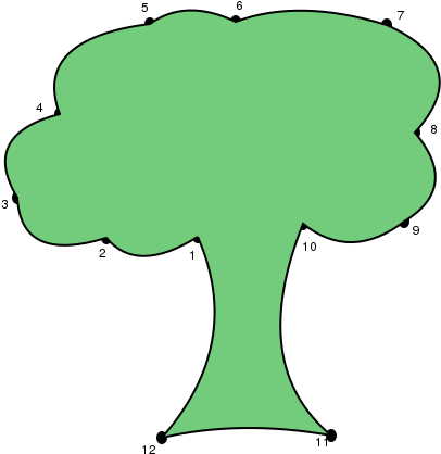 Coconut Tree Dot To Dot Drawing Simple Tree Dot To - Drawing (560x435)