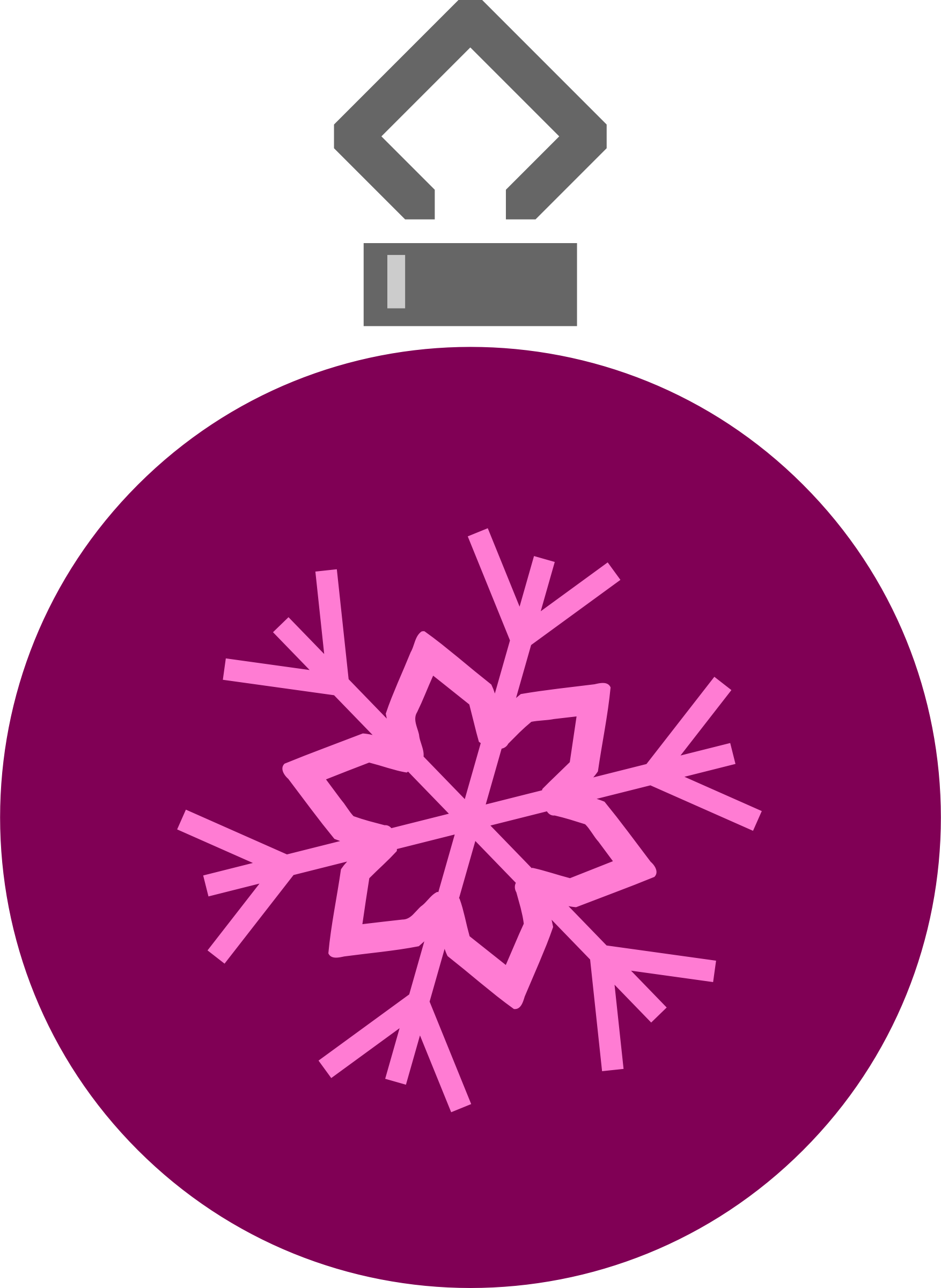Simple Tree Bauble 12 - Christmas Ornament Silhouette (1754x2400)