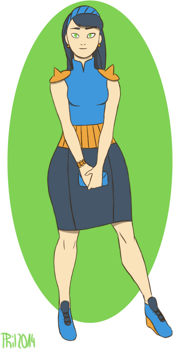 Swampert Girl By Dottedwood - Sitting (641x1244)