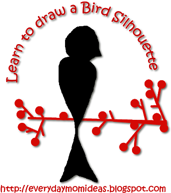 Draw A Bird Silhouette In Just 5 Super Easy Steps - Drawing (351x400)