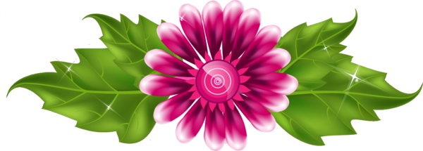 Flower Clipart - Clip Art (600x215)