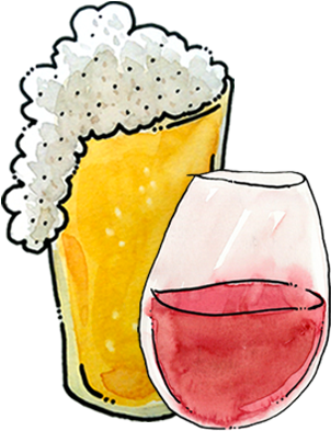 Beer Clipart Beer Wine Pencil And In Color Beer Clipart - Beer And Wineclipart (566x392)