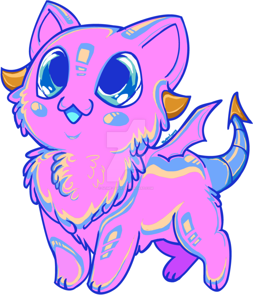 Cotton Candy Kitten By Slime-tiger - Kawaii Cotton Candy Kitten (824x969)